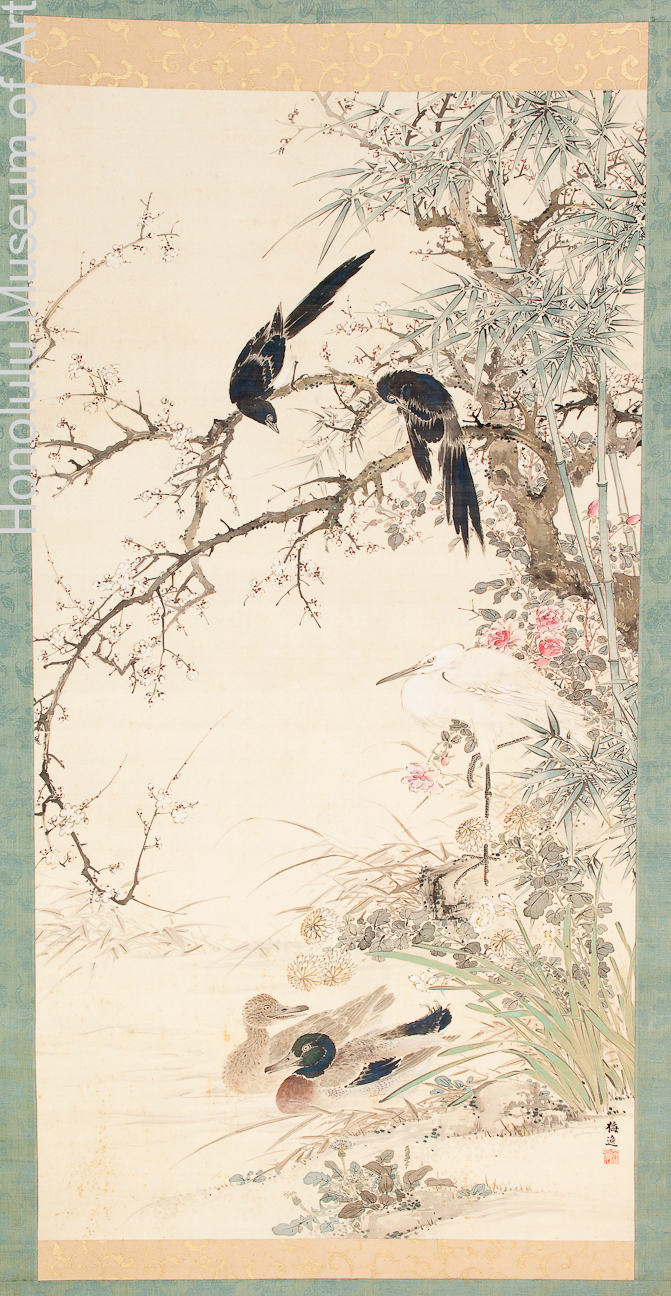 Birds and Trees, Yamamoto Baiitsu (1783–1856) | Edo-Period Japanese  Paintings at the Honolulu Museum of Art